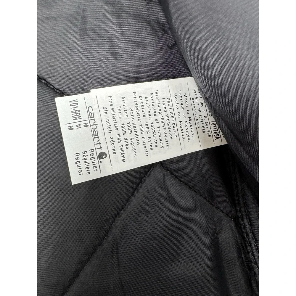 Carhartt Canvas Vest Mens Medium Brown Firm Insulated Work Quilted V01-BRN NWT